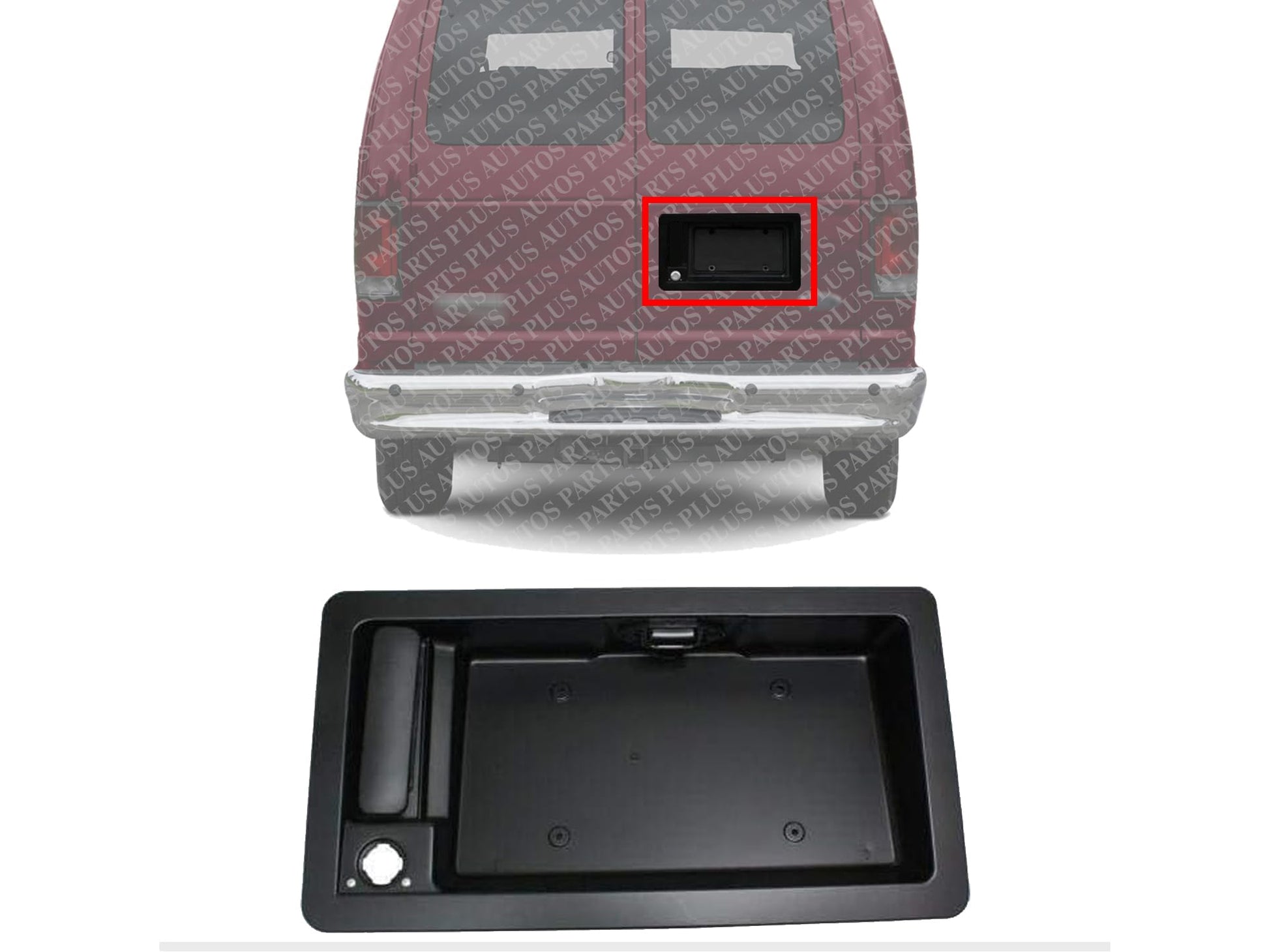 Rear Exterior Door Handel Textured Right Passenger Side Direct Replacement Compatible with 1992-2007 Ford E-150/250 / 350 Econoline FO1820100 6C2Z15434A20AA