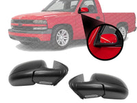 Set of 2 Front Power Mirrors Non-Towing Manual Fold Heated Primed Right Passenger & Left Driver Side Direct Replacement Compatible With 2000-2002 Chevrolet Silverado & GMC Sierra