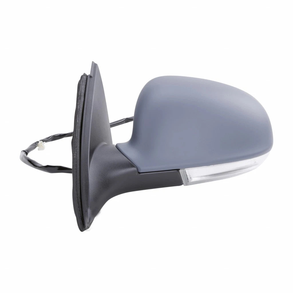 Front Power Mirror Manual Folding Heated Primed Plastic Left Driver Side Direct Replacement Compatible With 2005-2010 Volkswagen Jetta VW1320123 1K1857507BH9B9