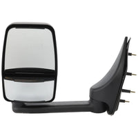 Front Towing Mirror Primed Manual Folding Without Signal Light Right Passenger Side Direct Replacement Compatible With 2002-2014 Ford E-Series 3C2Z17682FAA-PFM