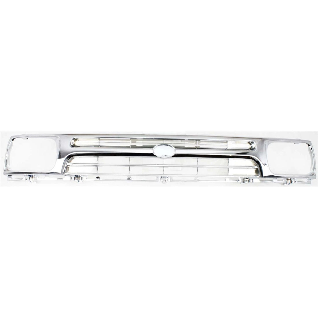 Front Grille Assembly Chrome Shell And Insert Plastic Direct Replacement Compatible With 1992-1995 Toyota Pickup TO1200247 5311135070-PFM