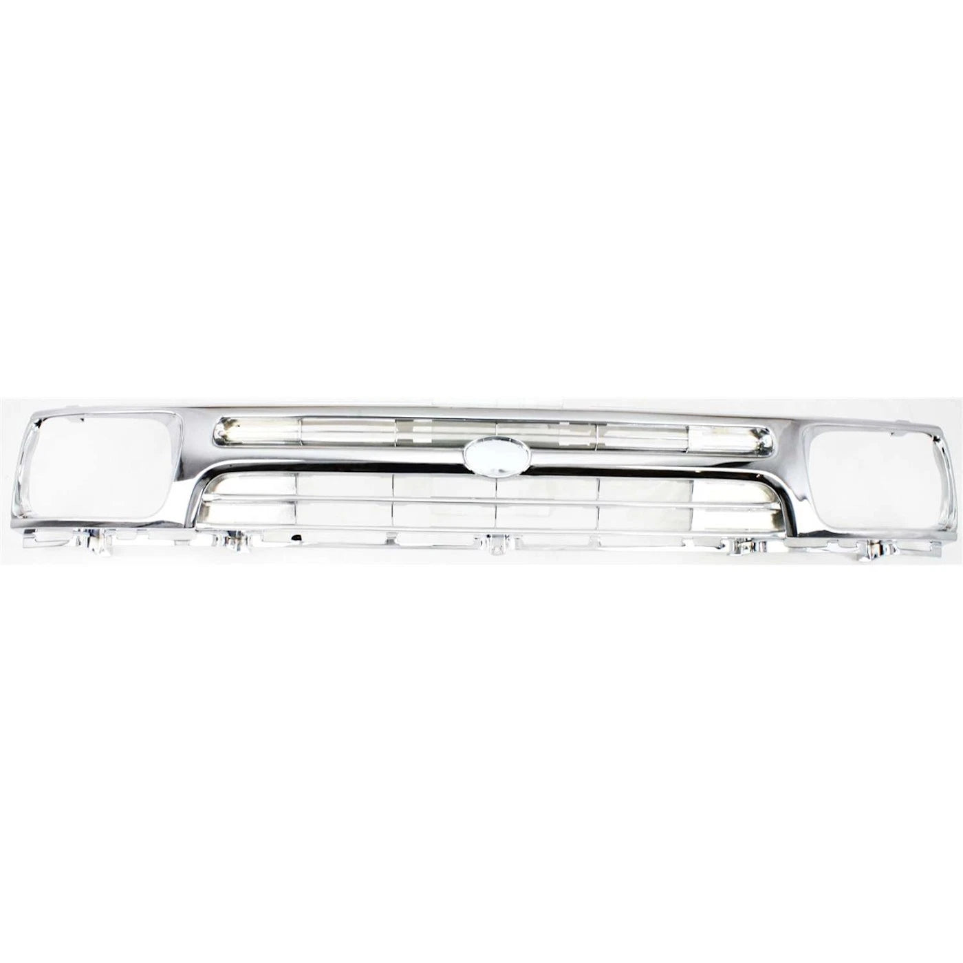 Front Grille Assembly Chrome Shell And Insert Plastic Direct Replacement Compatible With 1992-1995 Toyota Pickup TO1200247 5311135070-PFM