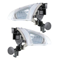 Front Head Lights + Corner Lamps Plastic Left Driver Side & Right Passenger Side Direct Replacement Compatible With 1998-2000 Toyota Corolla TO2502121 TO2503121 TO2521150 TO2520150