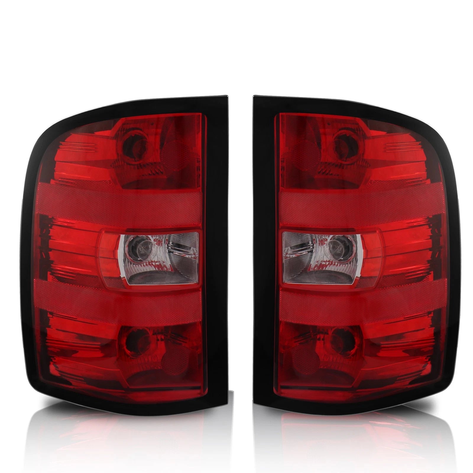 Front Head Light + Tail Lamp Left Driver & Right Passenger Side Direct Replacement Compatible With 2007-2013 Chevrolet Silverado 1500/2007-2014 2500HD 3500HD GM2503280 GM2502280