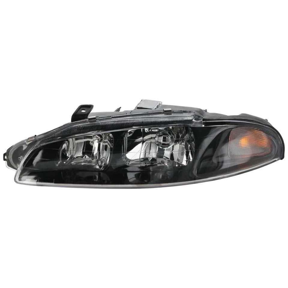 Set Of 2 Front Headlights Assembly Right Passenger & Left Driver Side Direct Replacement Compatible With 1997-1999 Mitsubishi Eclipse MI2502105 MI2503105 MR485143 MR485144