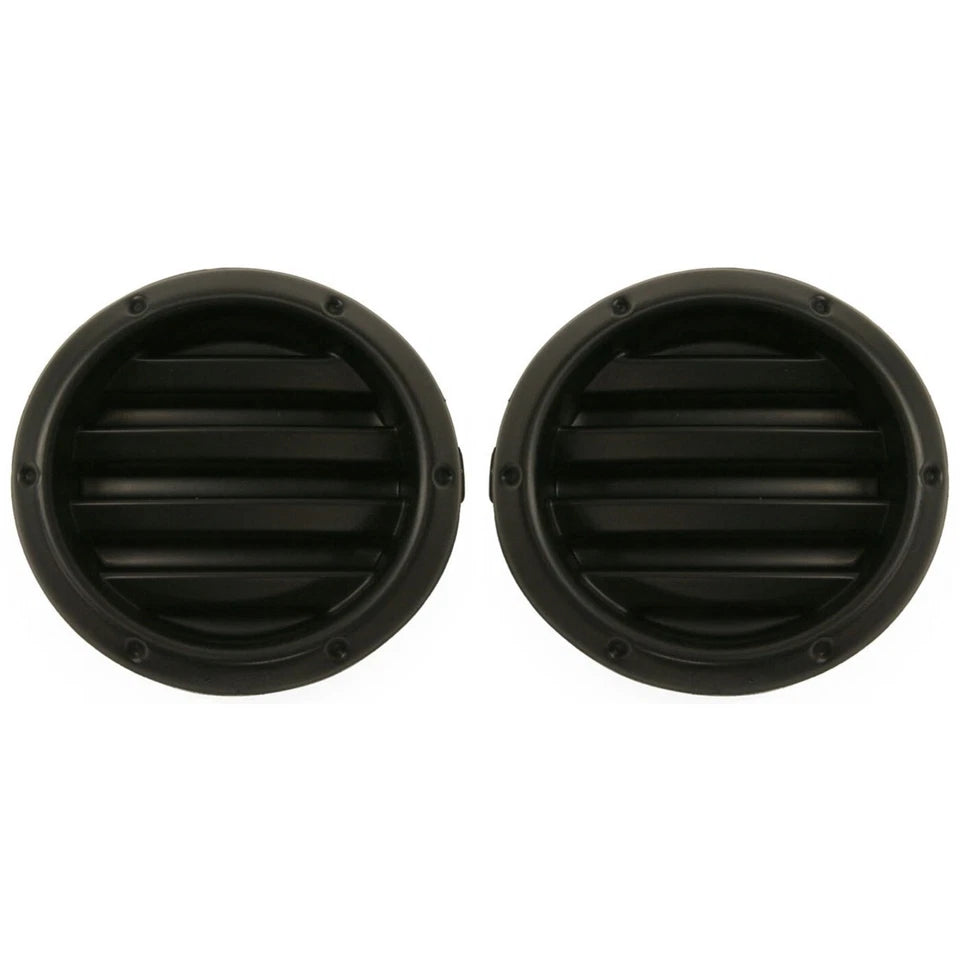 Set Of 2 Front Fog Light Cover Primed Plastic Left Driver & Right Passenger Side Direct Replacement Compatible With 2004-2007 Toyota Highlander TO2599107 TO2598107